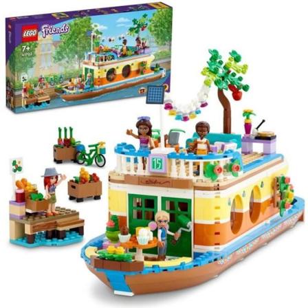 LEGO 41702 Friends Prammen, Bådlegetøj til børn fra 7 år og opefter med have, 4 minidukker, dyrefigurer, natursæt