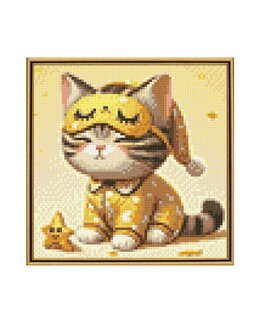 Diamond painting Schlafende Katze.