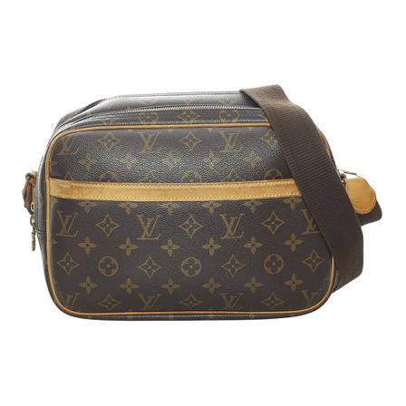 Louis Vuitton Vintage, Pre-owned Reporter PM Monogram Crossbody bag Bruin, Dames, Maat:ONE Size,Canvas