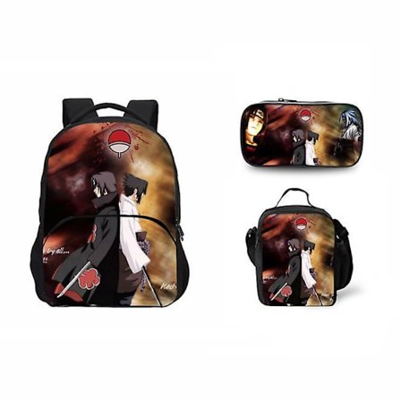 Naruto Primary And Secondary School Theme School Bag 3-piece Set Computer Bag Messenger Bag Pencil Case