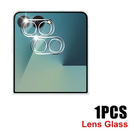 Skärmskydd med full täckning kompatibla med Samsung Galaxy Z Flip 7 6 5 9H Härdat Glas Kameralinser kompatibla med Samsung Galaxy Z Flip 7 5G