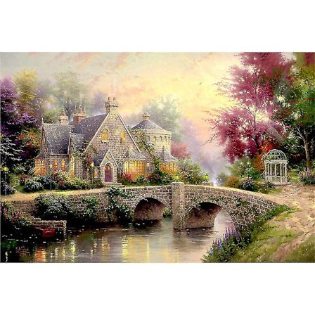 1000 brikker puslespil til voksne - Genbrugsmateriale - Puslespil til afslapning og meditation - Forår