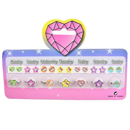 Klistermærke Øreringe og Ringe Enhjørninger