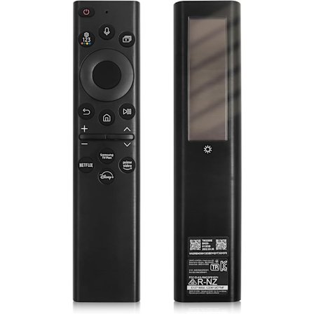 BN59-01385A Solar Stemmefjernkontroll, Bluetooth Oppladbar Samsung TV Erstatningskontroll med Solcelle, Kompatibel med Smart TV-er, Neo QLED, UHD-