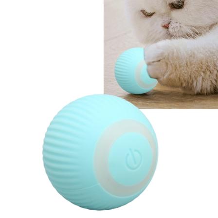 Interaktiv katteball leketøy USB oppladbar sikker 2 moduser bittbestandig hindringsunngåelse smart Wicked Ball leketøy for katter Blue Green