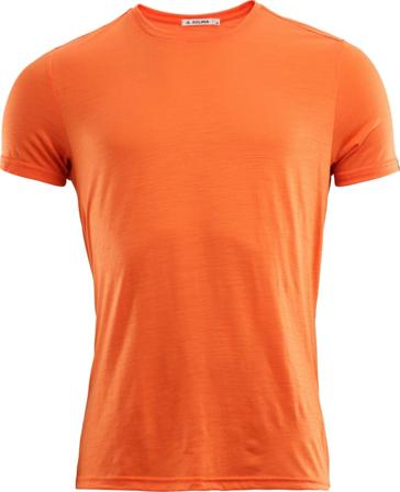 Aclima LightWool T-shirt Round Neck Man Men short-sleeved sweaters Orange XL