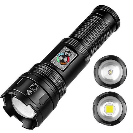 Laser Langtrækkende Lommelygte Xhp360 Stærkt Lys Lommelygte Multifunktionel Camping Lys