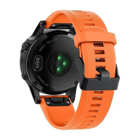 Garmin Fenix 7/6/6 Pro/Forerunner935/945 etc. Silicone Watch Band - Orange