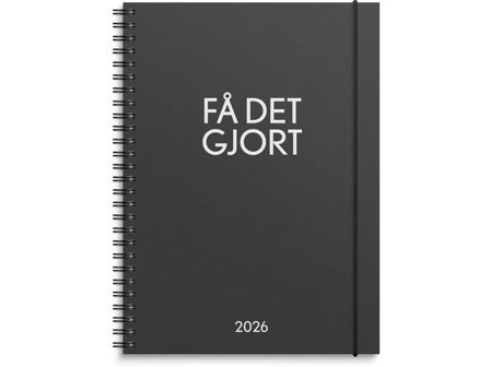 Burde Kalender Få det gjort 2026 svart - Lyreco - Almanackor och kalendrar - Temakalendrar - Produktivitet