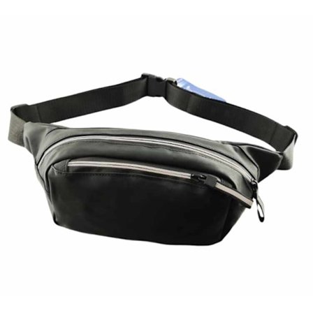 Waist Bag - 2 Compartments Black