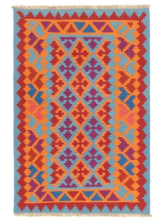 Tejida A Mano Kilim Gashgai Alfombra 121X181 Rojo Oscuro/Azul Oscuro Pequeño