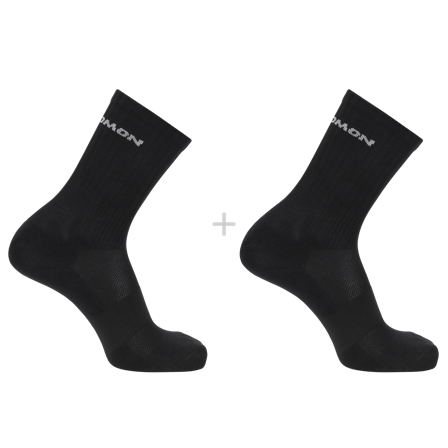 Salomon - Strømper Strømper Evasion Crew 2-pack - Black / Black