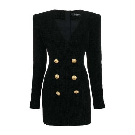 Balmain, Short Dresses Zwart, Dames, Maat:M