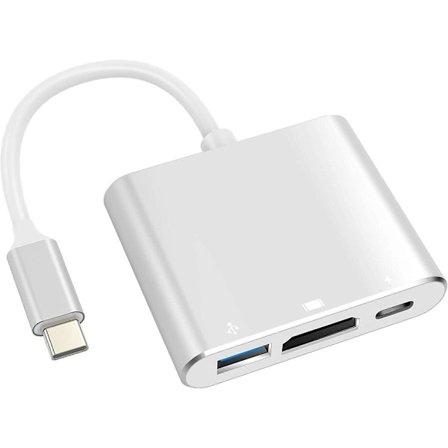 Roséguld USB C till HDMI-adapter Typ-C Multiport AV-omvandlare med 4K HDMI-utgång USD3.0 & USBC 100W Snabbladdning Kompatibel