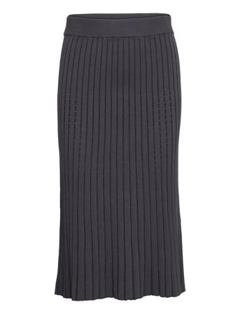 Skirt Knælang Nederdel Sort Noa Noa