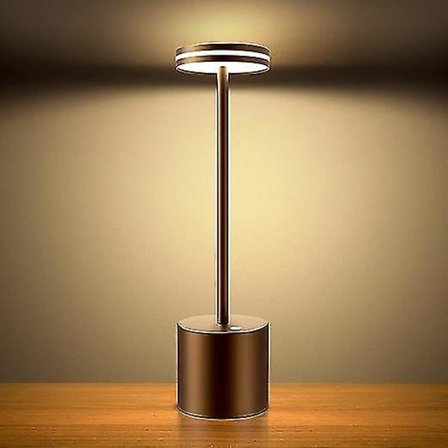 Laddbar Trådlös LED-Bordslampa, 5000mah Batteridriven Bordslampa, 3 Färglägen, Dimbar, USB-Skrivbordslampa för Hem, Matplats, Inomhus, Utomhus
