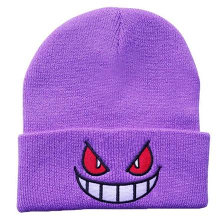 Pipo Hattu Lapsi Aikuisten Neulottu Ski Cap Lämmin Slouchy Gengar Winter Purple