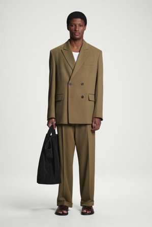 COS Männer Gewebte Ledersandalen in Braun