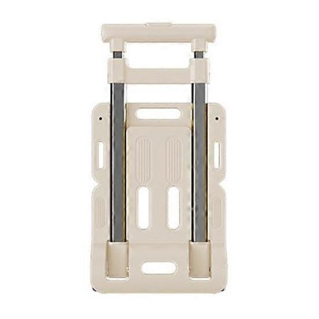 Sammenleggbar tralle med hjul, 50 kg lastekapasitet, rustfritt stål, korrosjonsbestandig, sammenleggbar tralle grå