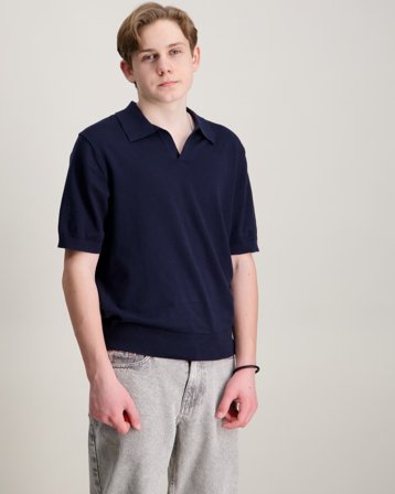 Grunt GRBanthat SS Knit Blå Genser Gutt - Kids Brand Store