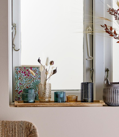 Bloomingville Sanga Lysfat med 5 lysholdere L43
