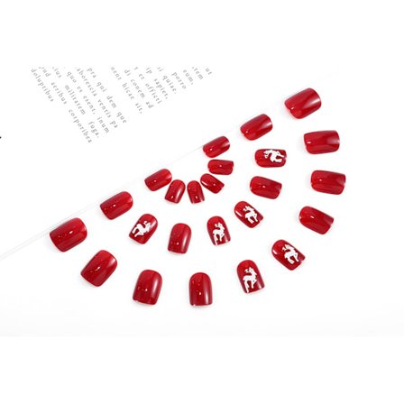 Förpackning med 24 falska naglar cover akryl falska naglar tips (stil 2)