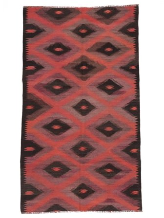 150X267 Afghan Vintage Kelim Matta Mörkröd/Svart Afghanistan Carpetvista
