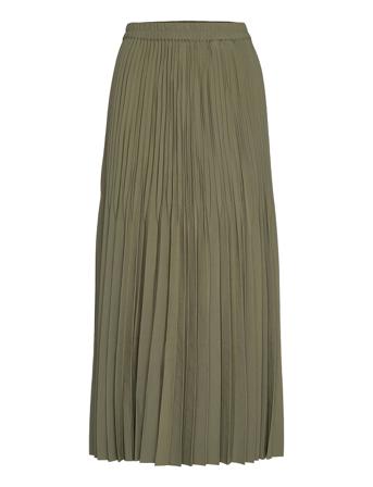 Slfalexandra Mw Ankle Plisse Skirt B Green Selected Femme