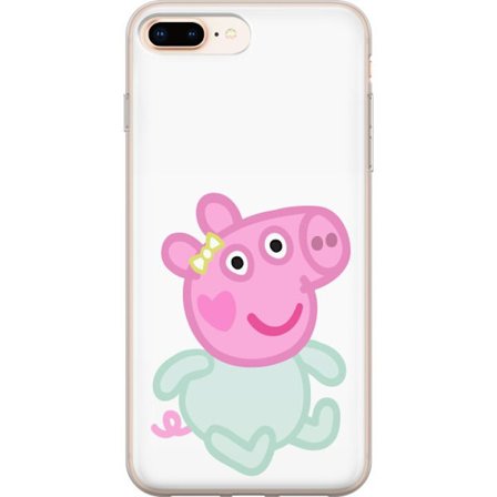 Yhteensopiva Puhelinkuori Apple iPhone 7 Plus Peppa Pig vauvahahmo pastelliväreissä, suloinen piirretty lasten kuvitus pehmeällä minimalistisella