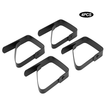 Bordsduksklämmor i rostfritt stål, set om 4, halkfria bordsdukshållare 5x4cm