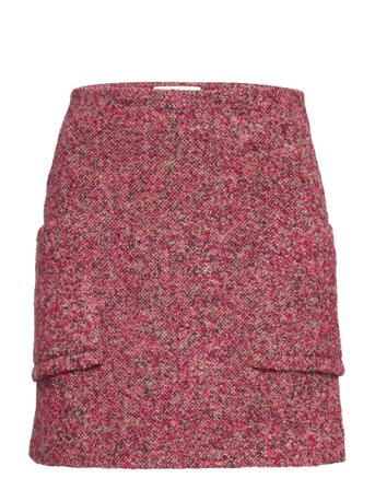 Skirt Textured Wool Lyhyt Hame Vaaleanpunainen REMAIN Birger Christensen