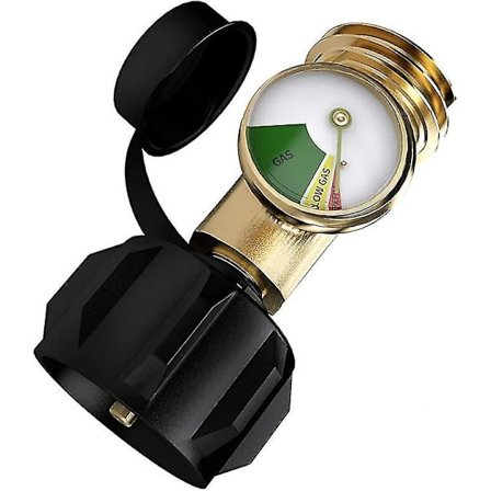 Propan Tank Måler, Bbq Gas Tryk Niveauindikator, Universal Til Qcc/type 1 Tank Og Rv, Grill, Brænder Og Mere (1stk, guld)