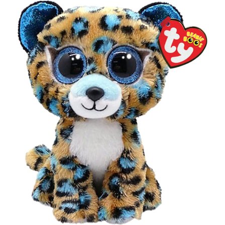 Ty Boo Animals Beanie Boo's - Plyschlejonet Cobalt 15cm, Beige, Blå, Vit, Liten