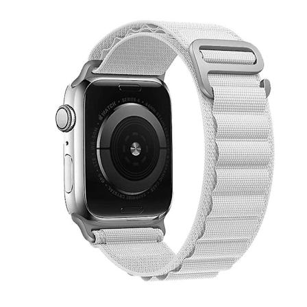 Alpine Loop-rem til Apple Watch Rem 49mm 44mm 40mm 45mm 41mm 42mm 38mm 38 40 44 45 Mm Armband Iwatch Ultra Series 7 6 3 Se 8 hvid