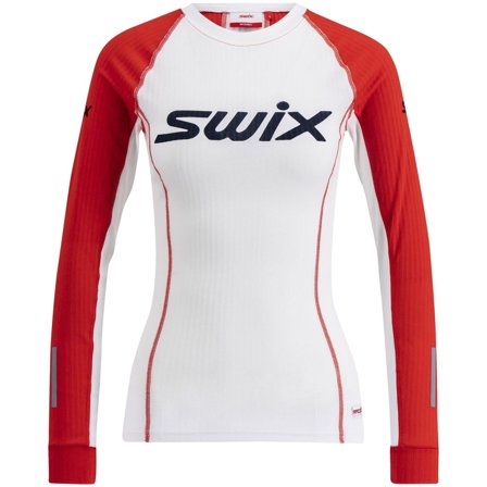 Swix Roadline RaceX Long Sleeve W Bright White/Fiery Red