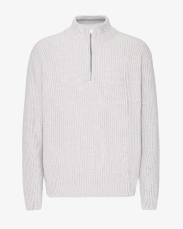 Merino Quarter Zip - Snow Melange - Male - S