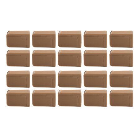 20 stk hjørnebeskyttere U-formet silikone materiale fleksibel holdbar møbel hjørnebeskyttere til baby brun