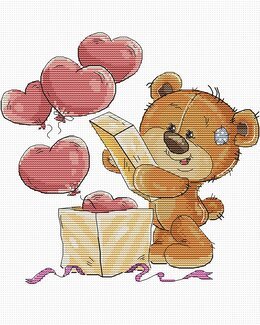 Broderikit Billede Bamse - Luca-S