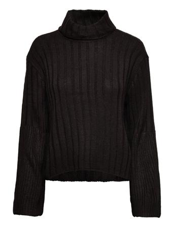 Vmlayla Ls Rollneck Blouse Bf Turtleneck Rullekravetrøje Sort Vero Moda