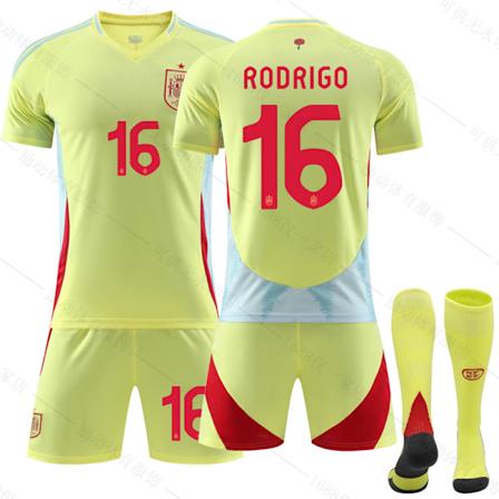 Mub- 2024 Spanien borta EM fotbollströja 16 RODRIGO YZ 16 RODRIGO 26