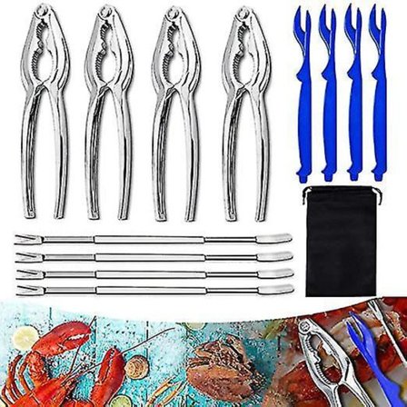 Seafood Værktøjs Sæt Krabbeknuser Gaffler Nød Hummer Rejer