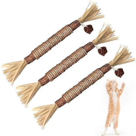 1/2/5 stk Naturlige Katt Snacks Pinner Tannrensende Kattemynte Katt Leke 1PCS