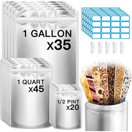 100 tykke rene aluminiumsposer for matpakking, aluminiumsfolie