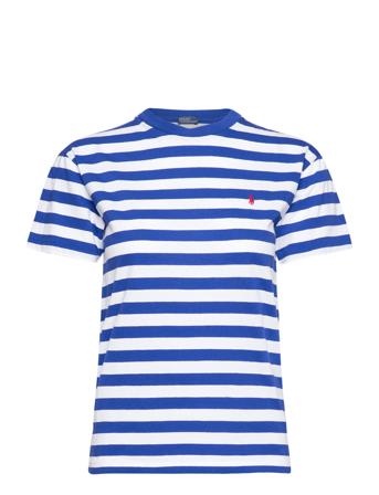 Striped Cotton Jersey Crewneck Tee Blue Polo Ralph Lauren