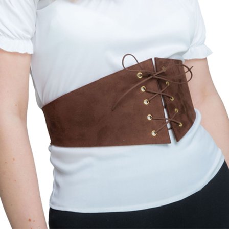 Korsettbelte Brun Fuskeskinn