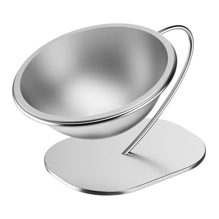 Rustfri Stål Matskål for Kjæledyr Sklisikker Katte Matmater Skål med Helling