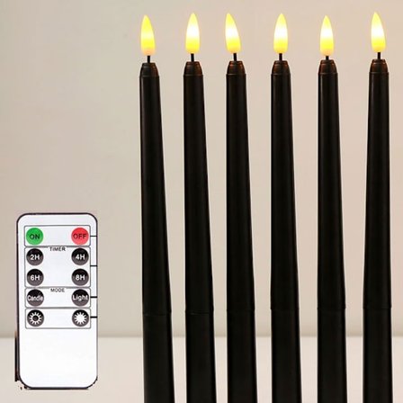 6-pack svarta LED-ljus, fönsterljus, ljus, L