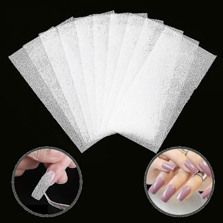 100 stk Fibernails for neglforlengelser, neglforlengelse silkefiberglass gelsett falske negler manikyr salongverktøy for UV-gel negler kunst