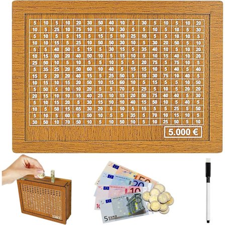 Puinen säästölipas, digitaalinen säästölipas, uudelleenkäytettävä säästölipas, säästölipas