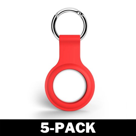 Airtag Apple Skal Silikon Med Nyckelring Röd